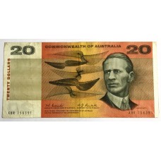 AUSTRALIA 1967 . TWENTY 20 DOLLARS BANKNOTE . COOMBS/RANDALL